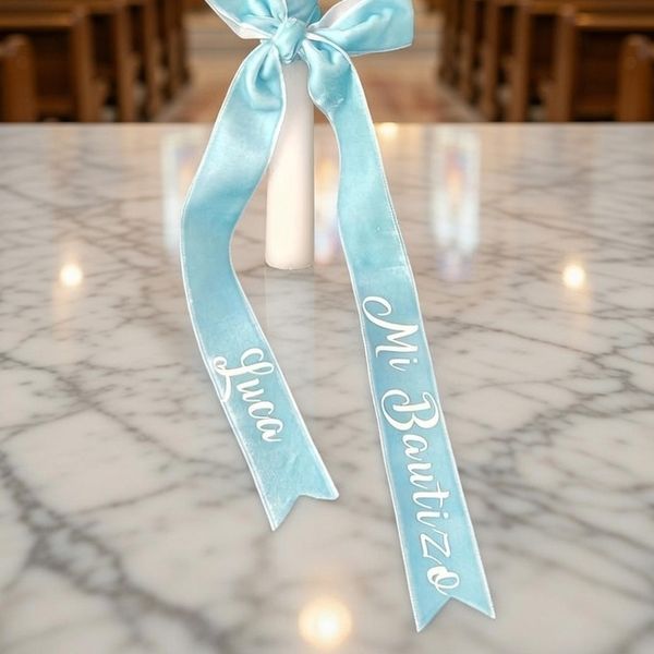 Vela de bautizo personalizada