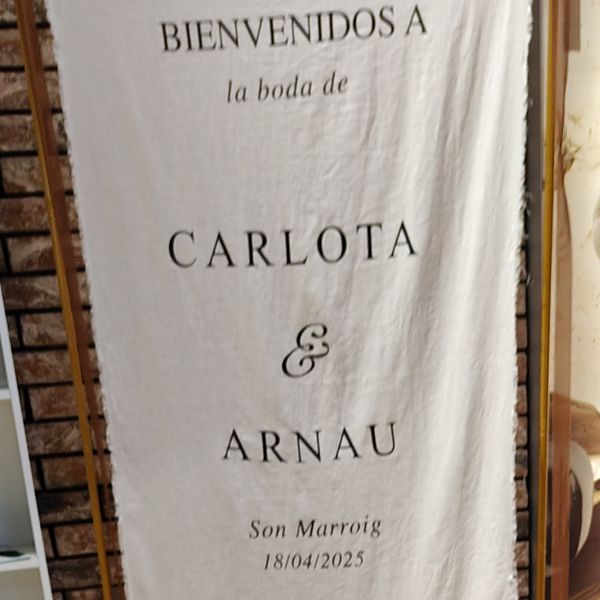 Cartel de bienvenida personalizado