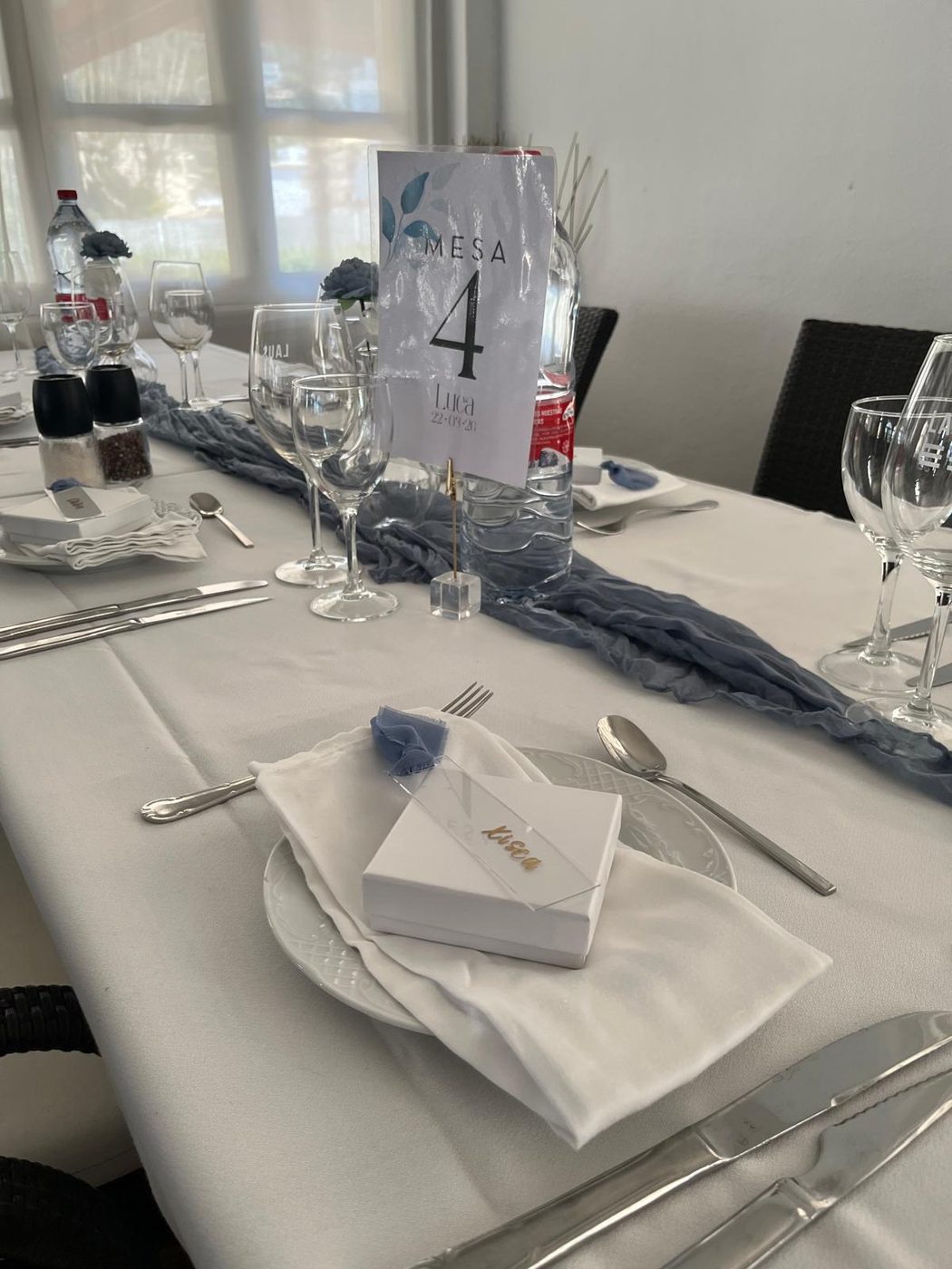 Mesa de invitados numerada